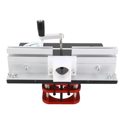 Shop Ready Router Table Base With 51mm Stroke Manual Lift For 64 To 66mm Motors with steel alloy and aluminum features.
