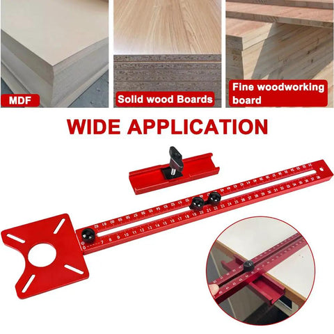 Slick 4 In 1 Router Milling Groove Bracket With Heavy Duty Aluminum Circle Cutting Jig on MDF and solid wood boards.