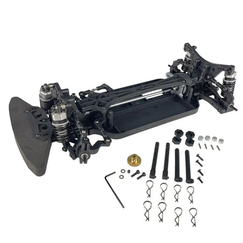 One Tenth Scale 4x4 On Road RC Rolling Chassis Frame Kit For Adults Dope Hobby Grade DIY Customizable RC Car Frame With Universal Fit And Adjustable Wheelbase 258 To 261mm Electric Parts Not Included