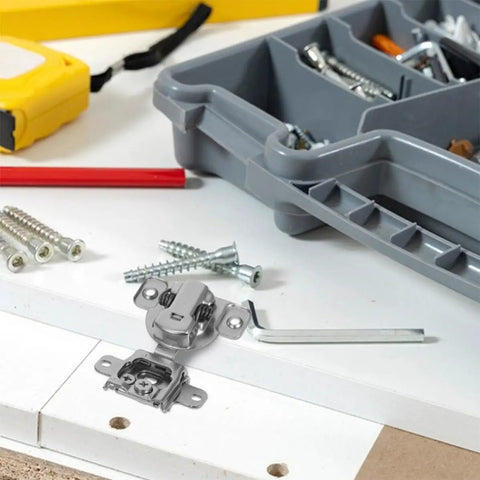 Concealed Cabinet Door Hinges Two Pack With Soft Close Buffer For Inward Opening Cabinets, Quiet Operation, Easy Adjustable Screws