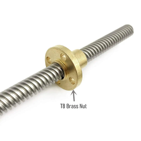 Two Pack 150Mm TR8x8 Lead Screws With T8 Brass Nuts for Z Axis 3D Printers DLP SLA CNC Machines Acme Thread 2Mm Pitch