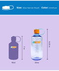 32 Ounce Narrow Mouth Water Bottle BPA Free Durable Leak Proof Lightweight For Hiking Gym Travel And Everyday Use Amethyst Color