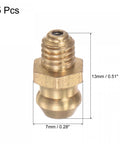 Brass Straight Grease Fitting M5 X 0.8mm Thread Hydraulic Fittings Set for Gearheads and Machinery, Durable, Rust Resistant Lubrication Ports, 5 Pieces close-up
