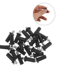 24 Piece Cabinet Door Repair Pins Kit With Spring Loaded Hinge Pins For Plastic And Metal shown in black with close-up detail