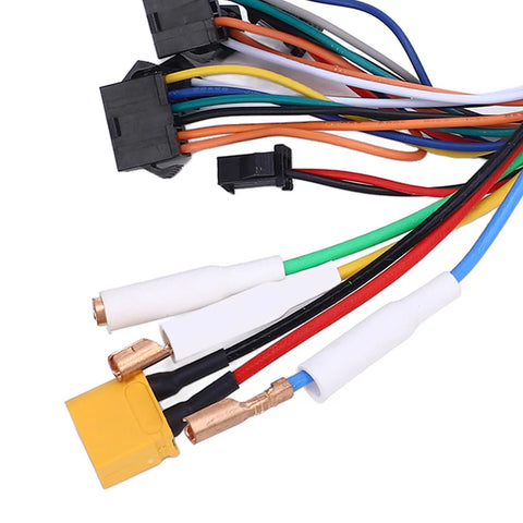 Wiring and connectors for Dual Drive Motor Controller For Electric Bikes And Scooters, 48V 25A 1200W Power Management
