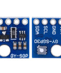 Front and back of GY-SGP30 Air Quality Sensor Module With I2C Interface For IoT And Smart Home, eCO2 Detector And Multi Gas Sensor