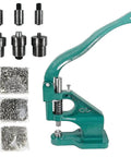 Heavy Duty Hand Press Eyelet Grommet Kit With Three Die Sizes 0 2 4 And 1500 Silver Grommets for banner, canvas, leather