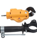 Industrial Precision Drill Nibbler Attachment For ION Lithium Power Tools, heavy duty cutter with quick change adapter, orange and black design.