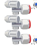 3 Pack Airless Spray Gun Swivel Joint 7/8 Inch Thread for Airless Sprayers, 180 Degree Swivel Adapter, Replacement 235486 Compatible With Graco Titan Wagner And More silver aluminum