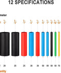 600-Piece Heat Shrink Tubing Kit With 12 Sizes And 5 Color Assortment for Wiring and Electronics, diameters shown as sizes