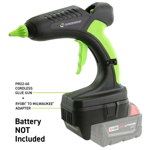 Cordless Heavy Duty Full Size Hot Glue Gun 60 Watt 18 Volt Pro Grade For DIY Projects And Repairs Milwaukee Version without battery
