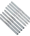 8 Pack M6x91mm Hanger Bolt Double Headed Self Tapping Screw For Furniture Carbon Steel Zinc Plated Heavy Duty