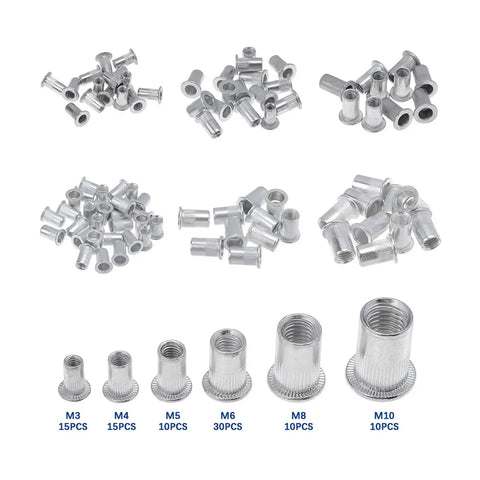 Game Changing Aluminum Rivet Nuts And Nutsert Inserts Rock Solid Anti Rust Threaded Fasteners With Pro Install Tool Kit That Gets The Job Done Right For Shops And Garages