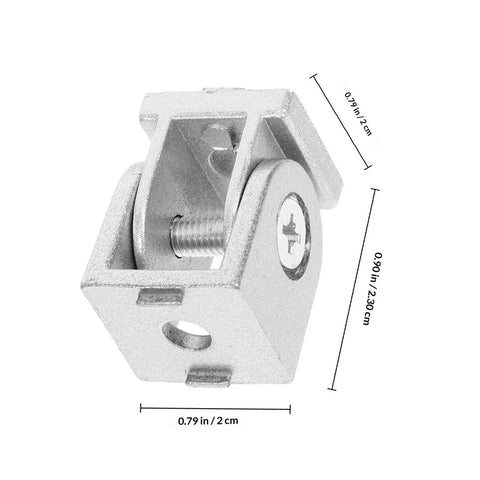 Close-up of Self Closing Reversible Door Hinge Set 4 Pieces Stainless Steel, showing zinc alloy pivot joint dimensions.