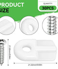 Slick Flush Mount Window Screen Clips With Flat Head Screws No Sweat Replacement Hardware For Storm Doors Super Tough White L5766 Design, 30 pcs set.