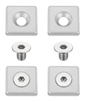 4 Pcs Zinc Alloy 3030 T Slot Aluminum Profile End Caps Eu Standard 30 X 30 Millimeter Cover With M8 Screws Silver Tone parts set.