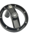 Hollow Aluminum Handwheel With Foldable Handle 100-200mm Double Spoked Wheel For Milling Machine And Lathe, black alloy design