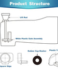 Universal Tub Spout Diverter Repair Kit Two Pack Brushed Nickel Bathroom Faucet diagram with lift rod and gate assembly.