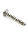 160 Piece Marine Grade Stainless Steel Truss Head Screws Set, 10 x 1-1/4 Inches, screw side view close-up