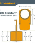 Dimensions of Awesome Four Inch Integrated Blast Gates For Dust Collectors That Are Clog Resistant With Gapless Tapered Design