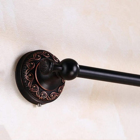 Oil Rubbed Bronze Towel Bar Wall Mount Dope Durable Solid Brass Towel Holder For Bathroom 23.6 Inch Copper Tone Finish