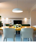 Industrial Nordic Aluminum Pendant Light With E27 Base, Modern Minimalist Hanging Lamp over dining table in living space