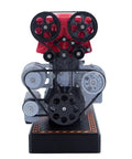 L4 Inline Four Engine Model Kit That Runs Dope Mini Car Motor front view on display base