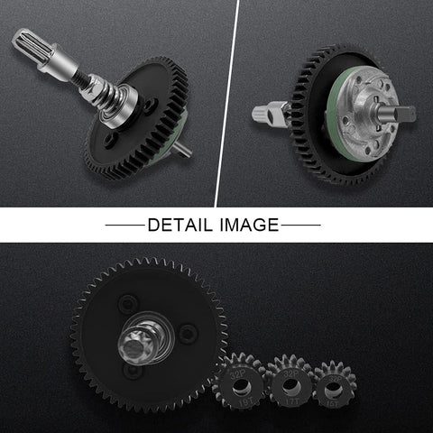 Metal Differential Gear Kit With Slipper Clutch For Traxxas Slash 4x4 Stampede 4x4 And Rustler 4x4 in detailed view with pinions