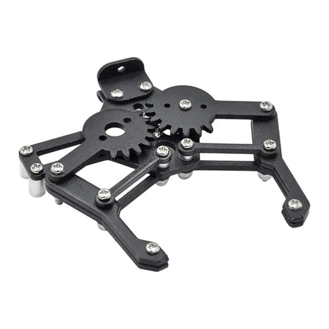 Beefy Metal Gripper With Strong Hold For Servo Driven Robotic Arms Compatible With 995 MG996 SG5010 End Effector shown in close-up