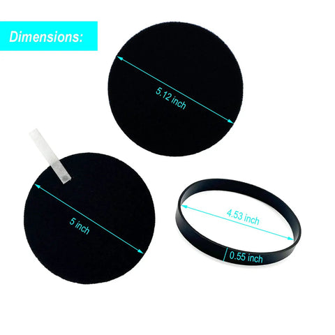 Replacement Parts For Cleanview Swivel Pet Crosswave Vacuum Includes 1 Brush Roll 1 Belt And 2 Filters dimensions image