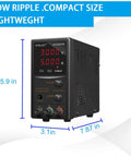 30V 5A Adjustable DC Bench Power Supply With 4 Digit LED Display Coarse And Fine Dial In Encoder Adjustment Data Hold