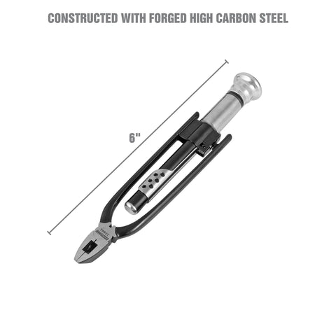 6 Inch Heavy Duty Safety Wire Pliers With Reversible Twist Action For Vehicles, Machinery And Aircraft, shown with size guide