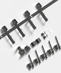 4 Ft Mini Cabinet Bypass Double Sliding Barn Door Hardware Track Kit With Heavy Duty Carbon Steel Track and Smooth Nylon Rollers