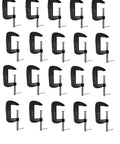 C Clamps 5 Inch 20 Pack With T Handle Heavy Duty Clamp Set For Woodworking And Metalworking Strong Long Lasting Grip Quick Easy Setup Durable Steel Construction Bulk Tool Kit, 20 black steel C-clamps with T-handles
