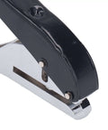 Close-up of 8mm Hole Paper Punch One Hole Puncher handheld with black ergonomic handle showing all-metal design, side view