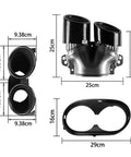 Mercedes Benz W177 A35 AMG Four Exhaust Tips Pipe Turbo Muffler Rear Bumper Trim Frame dimensions and size chart