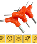 Y Shape All-In-One Hex Wrench Set For Bikes With Six Metric Sizes 2.5mm 3mm 4mm 5mm 6mm 8mm Beefy Chrome Plated Tool Multiple Angles