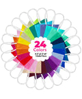 Mini Gift Bags With Handles Dope Bulk Set Of 24 In 24 Colors 4.5 By 2.5 By 6 Inches For Party Favors And Small Gifts Made From Recycled Kraft Paper Eco Friendly Durable For Craft Projects Great Value arranged in a circle