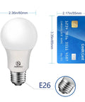 Dimmable A19 LED Bulbs 9.8W Daylight 5000K No Fuss 800 Lumens Energy Star UL Listed CRI90 Plus 60W Incandescent Replacement
