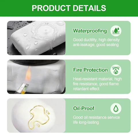 Upgraded Waterproof Sealant Mastic 8 Pack Fast Drying Moldable Sealing Clay For Drain Pipes Wall Holes Gaps And AC Openings Quick Repair Putty That Feels Flexible Easy Knead DIY Friendly No Tools Needed