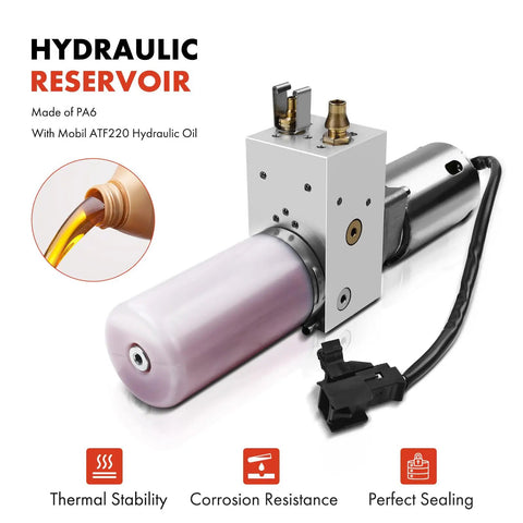 Heavy Duty Hydraulic Liftgate Motor Assembly With Gasket Fits Cadillac Cts SRX Chevy Equinox Gmc Terrain 2010 To 2016 Power Hatch Actuator Replacement complete with hydraulic reservoir.