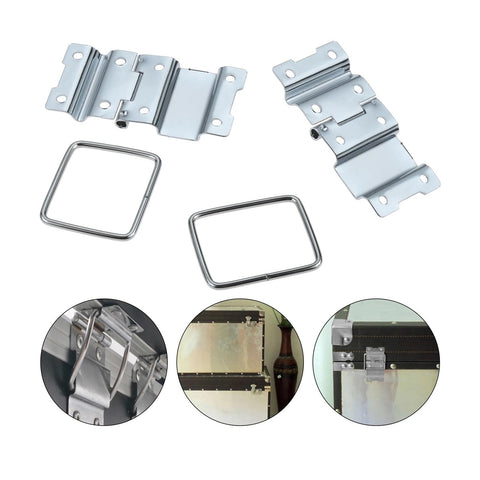 Rotating Concealed Hinges Set for Doors and Cabinets, 4 pack, metal strut back buckles shown in installed positions.