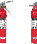 Two Pack 2.5 Lb ABC Dry Chemical Fire Extinguishers With Wall Brackets For Home Office Or Garage Class A B C UL ULC Rated 1A 10B C