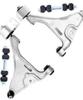 Beefed-Up Front Lower Control Arm Suspension Kit 4-Piece Set With Ball Joints And Sway Bar End Links For Cadillac DTS 2006-2011 And Buick Lucerne 2006-2011, Heavy-Duty Front End Replacement, 2 control arms and 2 sway bar links