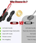 Comparison of 4 In 1 Universal Brake Caliper Tool With 360 Degree Swivel Ratcheting vs standard tool showing features and benefits