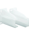 Drawer Track Back Plate 5/16 In By 7/8 In White Plastic For Side Mounted Steel Ball Bearing Drawer Guides And Bottom Mount Slides, side view