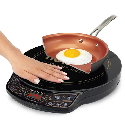 Gold Precision Induction Cooktop Portable And Powerful With Large 8 Inch Heating Coil 100 F To 575 F Temperature Range Three Wattage Settings