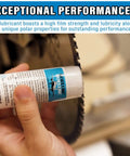 Applying Heavy Duty Solid Lubricant For Minimum Quantity Lubrication MQL Systems Multi Use White Push Tube 3.5 Oz on saw blade