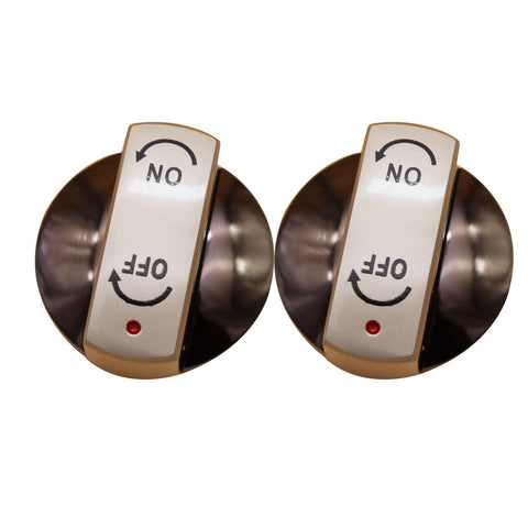 Zinc Alloy Chrome Plated Valve Knob For Patio Heater And Fire Pit 8mm Stem 1.57 Inch Knob Diameter 0.98 Inch Shaft Height On Off Indicator Easy Install Replacement Part For Gas Fire Pit