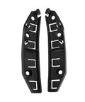 Front Bumper Bracket Retainer Support Pair For Tesla Model Three 2017 To 2021, black plastic mounts for secure installation.